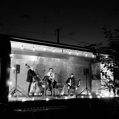 Eröffnung AUF DEN GLEISEN TRIO LACCASAX Stellwerk Basel 2015